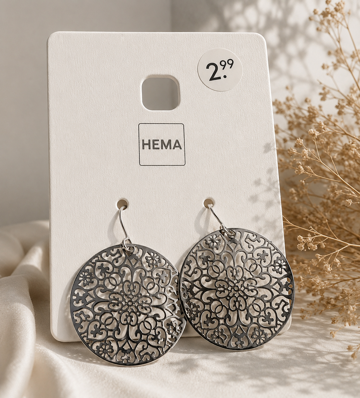گوشواره استیل طرح نقش و نگار
