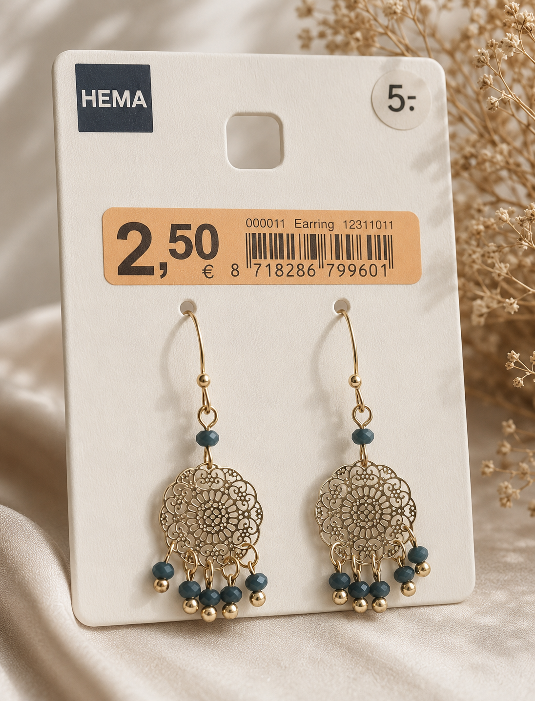 گوشواره استیل طرح نقش و نگار