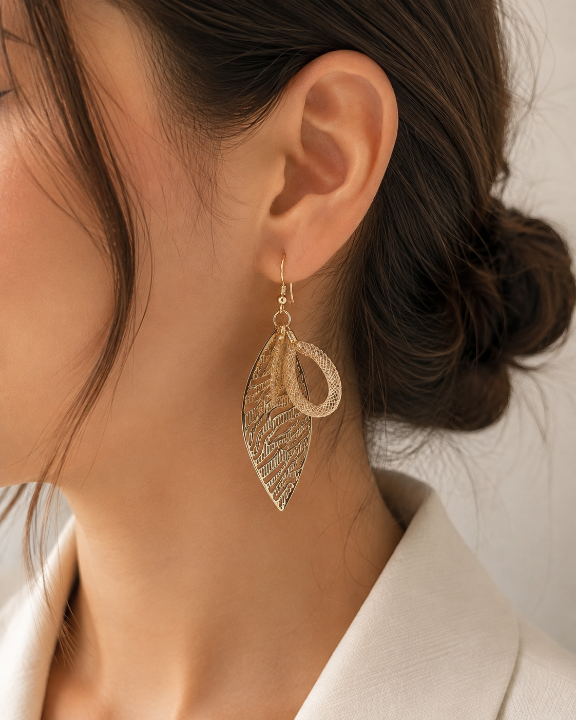 گوشواره جواهری مشبک
